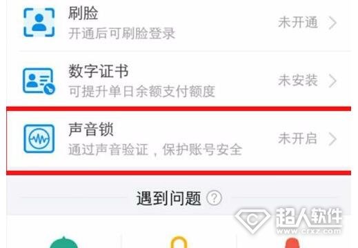 支付宝声音锁怎么开？